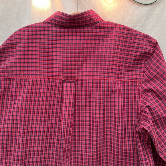 Chaps by Ralph Lauren red and blue checked easy care shirt sz L - Picture 6 of 8